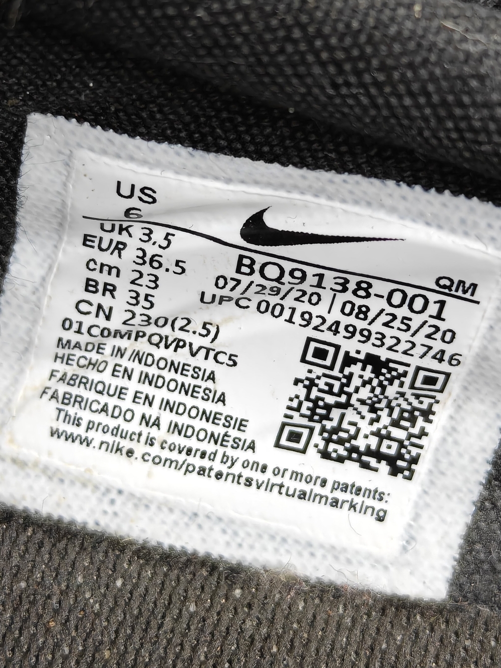 Nike Women's Court Royale AC Slip-On Black White Canvas Shoes BQ9138-001 Sz 6 - Picture 9 of 13